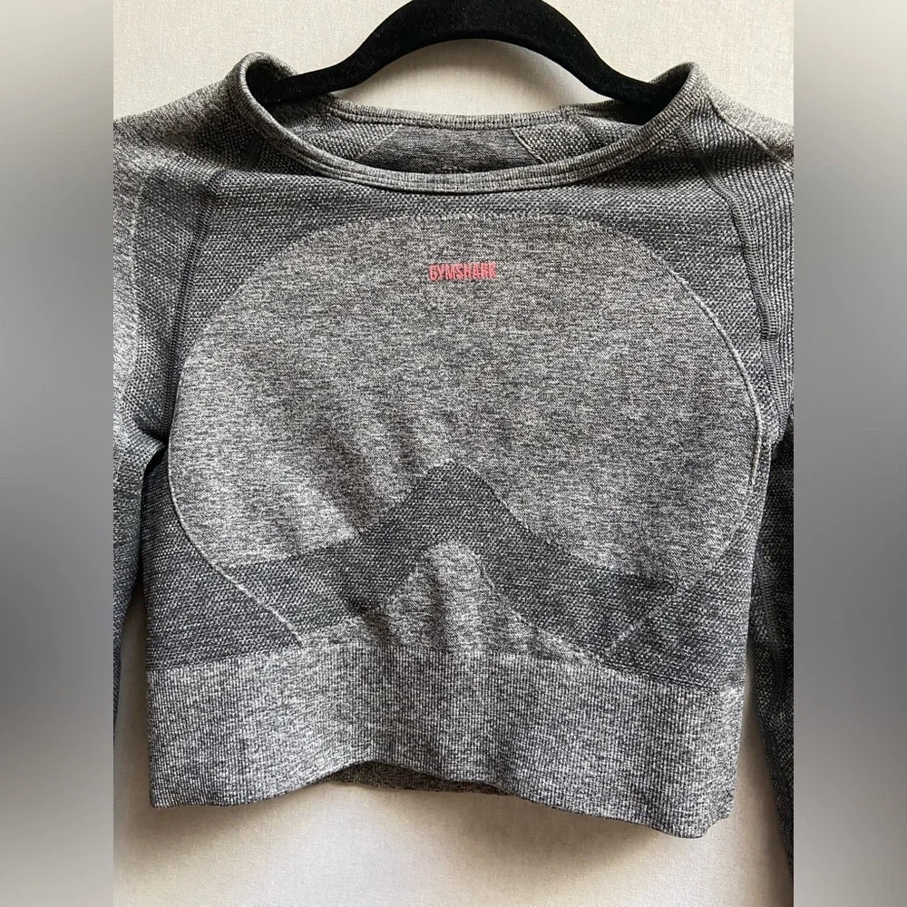 Gymshark Flex long Sleeve Seamless Crop Top 15” PTP (XS) - Picture 5 of 9